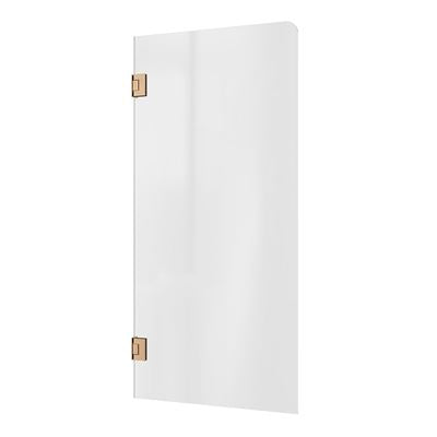 Bath Screen Kit - Single Panel 8mm Glass with Swing Pivot Titanium Bronze