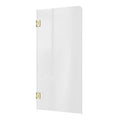 Bath Screen Kit - Single Panel 8mm Glass with Swing Pivot Champagne Gold