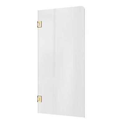 Bath Screen Kit - Single Panel 8mm Glass with Swing Pivot Champagne Gold