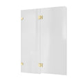 Bath Screen Kit – Fixed & Swing Double Panel 8mm Glass Swing Pivot Champagne Gold