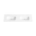 PROVENCE Solid Surface Vanity Top w/Two Integrated Basin 1500mm Matte White