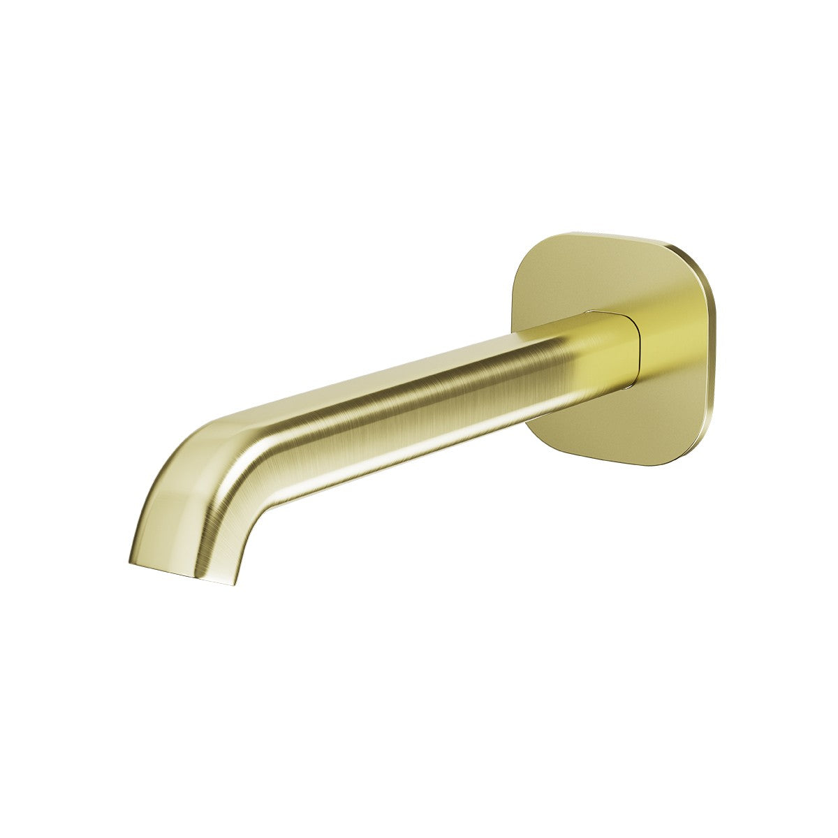 SYMMETRY Wall Spout 180mm Brushed Champagne Gold, front view
