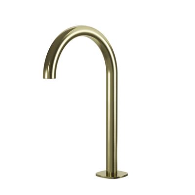 SYMMETRY Swivel Hob Spout 175mm Brushed Champagne Gold, front view