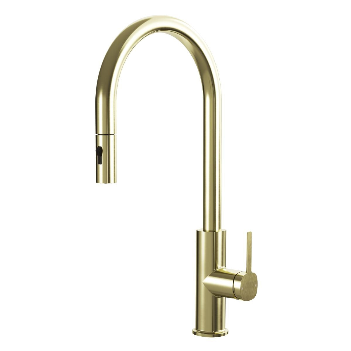 SYMMETRY Pullout Sink Mixer Brushed Champagne Gold, front view