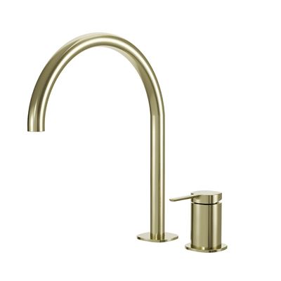 SYMMETRY Hob Mixer Set & Swivel Spout 260mm Brushed Champagne Gold