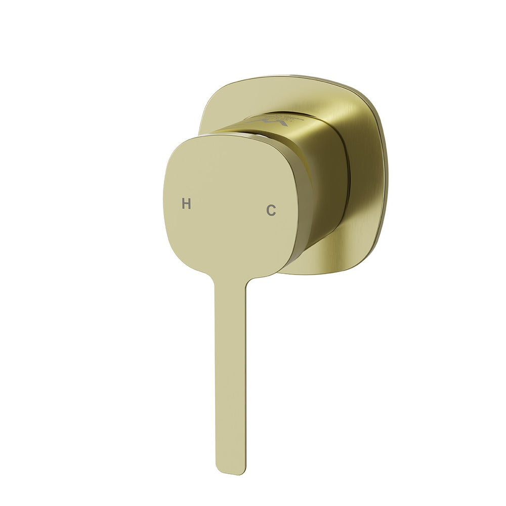 SYMMETRY In Wall Mixer Set Brushed Champagne Gold, front view
