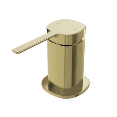 SYMMETRY Hob Mixer Brushed Champagne Gold, front view