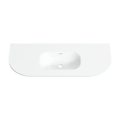 REEF Solid Surface Vanity Top, w/ Integrated Basin w/ Overflow 1200mm Matte White