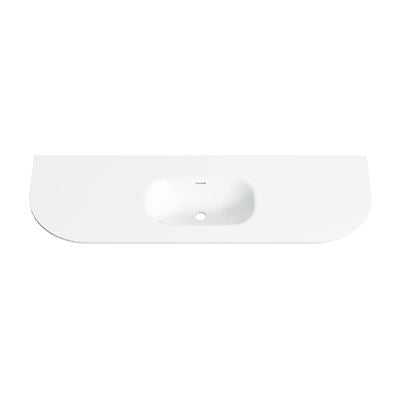 REEF Solid Surface Vanity Top, w/ Integrated Basin w/ Overflow 1500mm Matte White