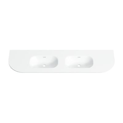 REEF Solid Surface Vanity Top, w/ Integrated Basin w/ Overflow 1800mm Matte White