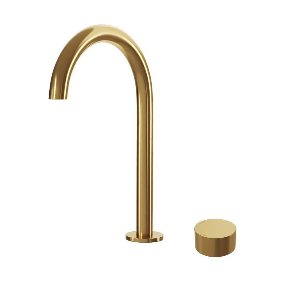 SPIN Progressive Hob Mixer & 115mm Spout Set Brushed Brass
