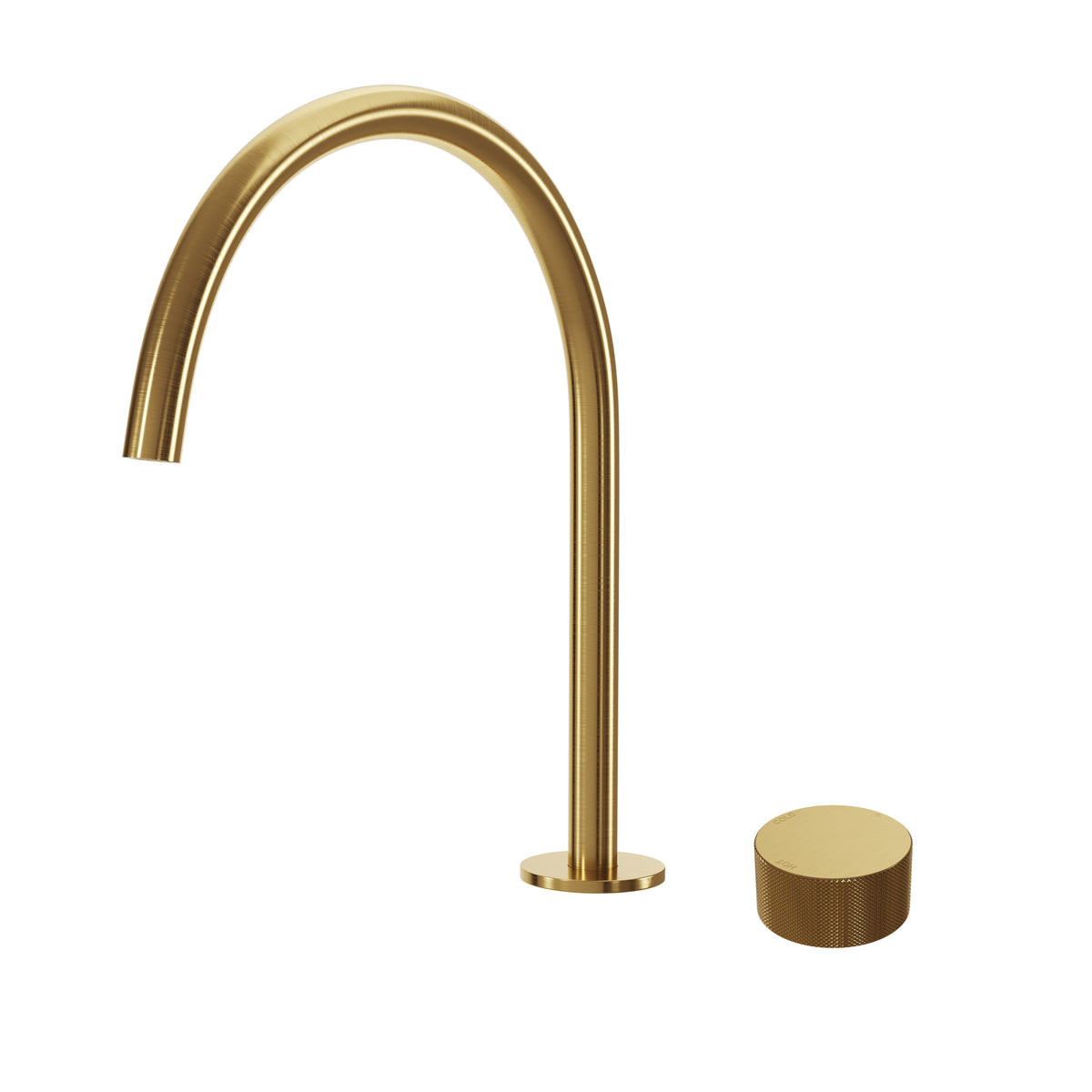 MESH Progressive Hob Mixer & 125mm Spout Set Brushed Brass