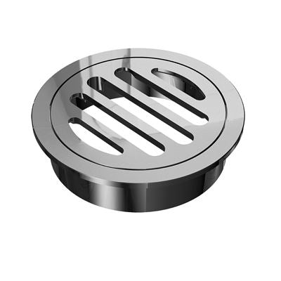 FLOW Round Floor Drain 80mm with DN80 Outlet Chrome