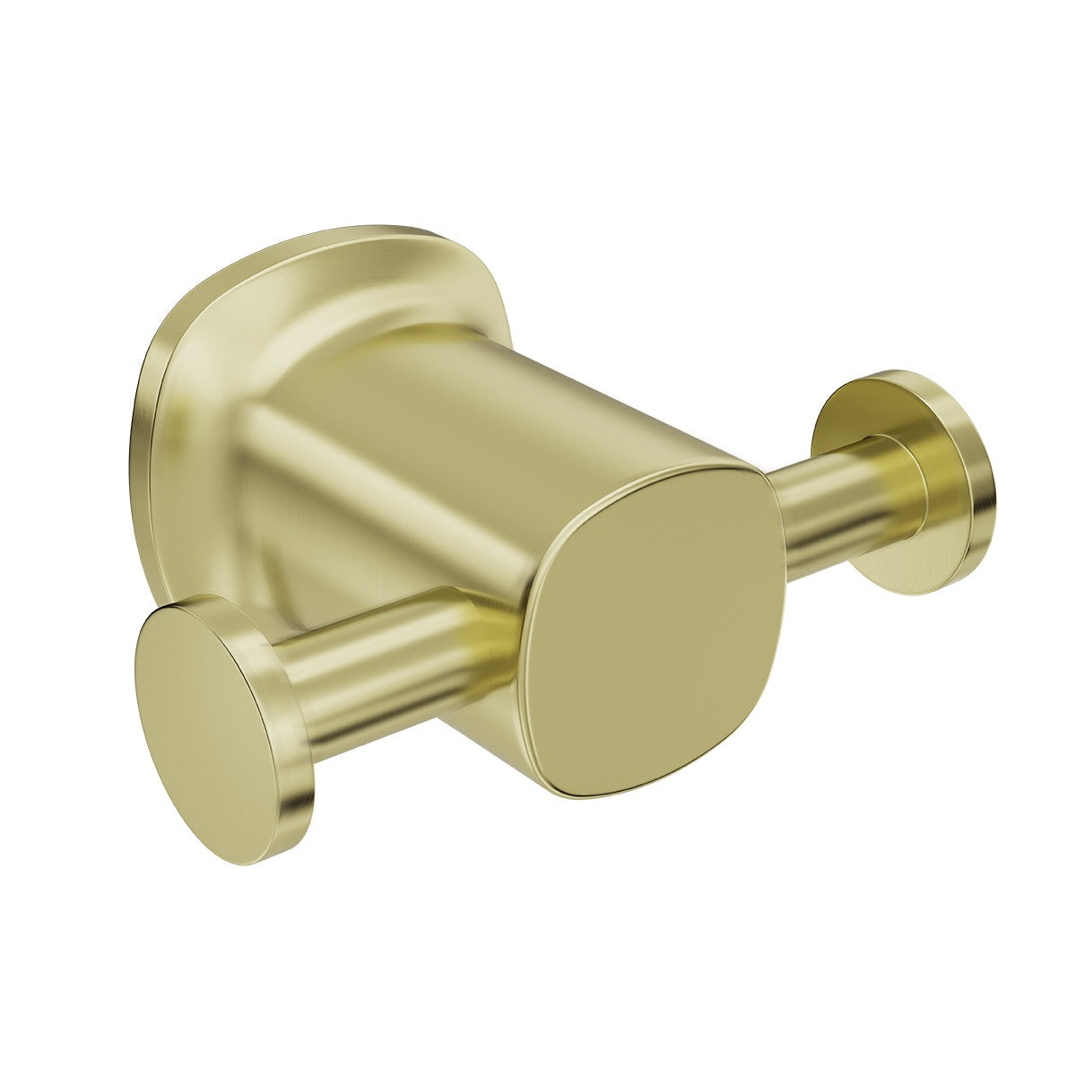 SYMMETRY Double Robe Hook Brushed Champagne Gold, front view