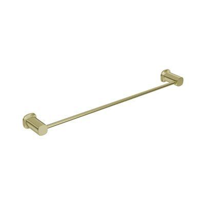 SYMMETRY Single Towel Rail 600mm Brushed Champagne Gold, front view