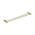 SYMMETRY Double Towel Rail 800mm Brushed Champagne Gold, front view