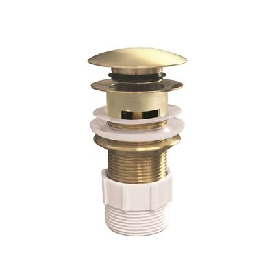 DOME POP UP Waste with Overflow Brushed Champagne Gold 32x80mm