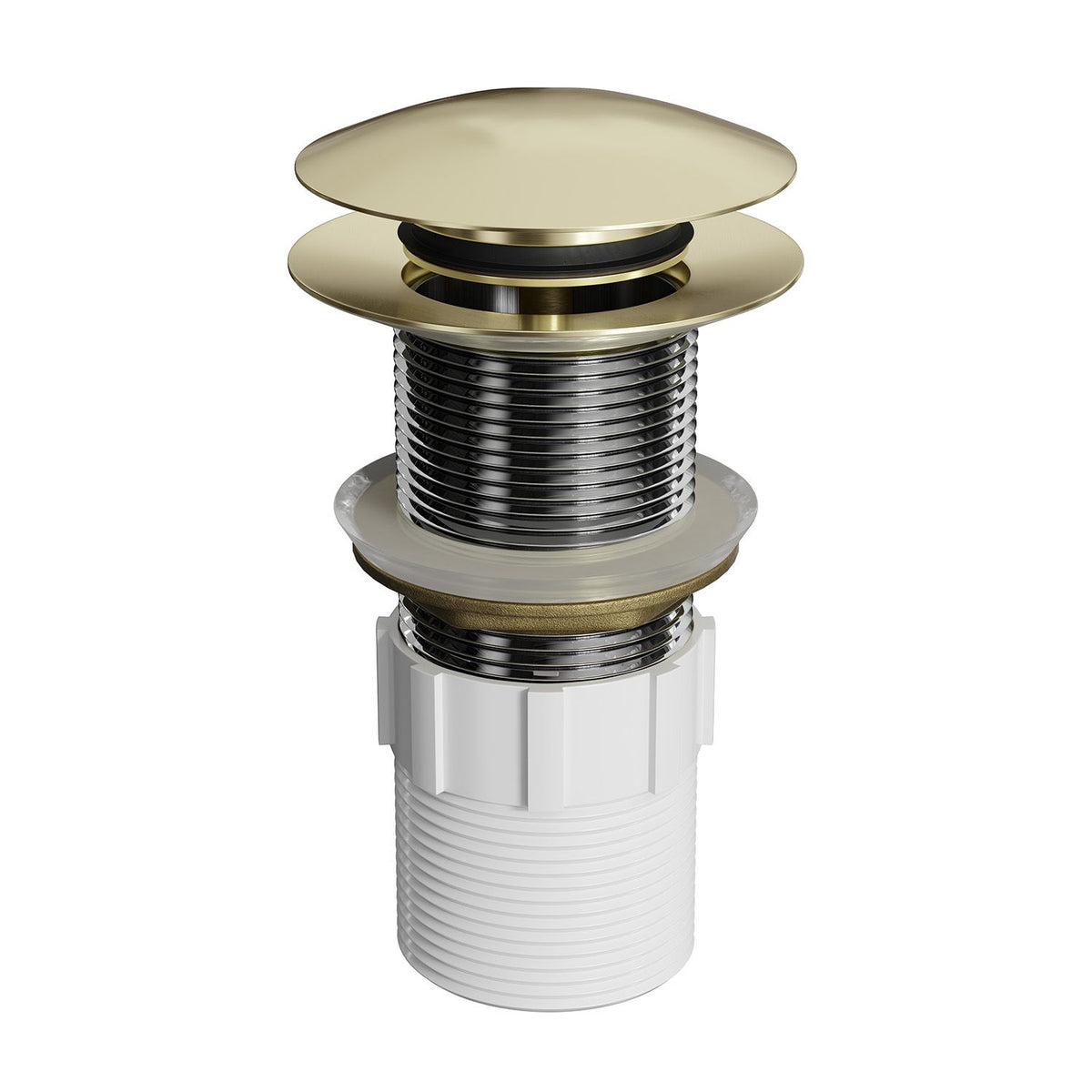 DOME POP UP Waste Without Overflow Brushed Champagne Gold 32x80mm