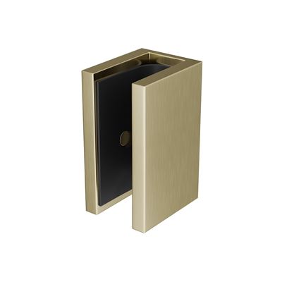 Glass Clip Brushed Champagne Gold 10mm
