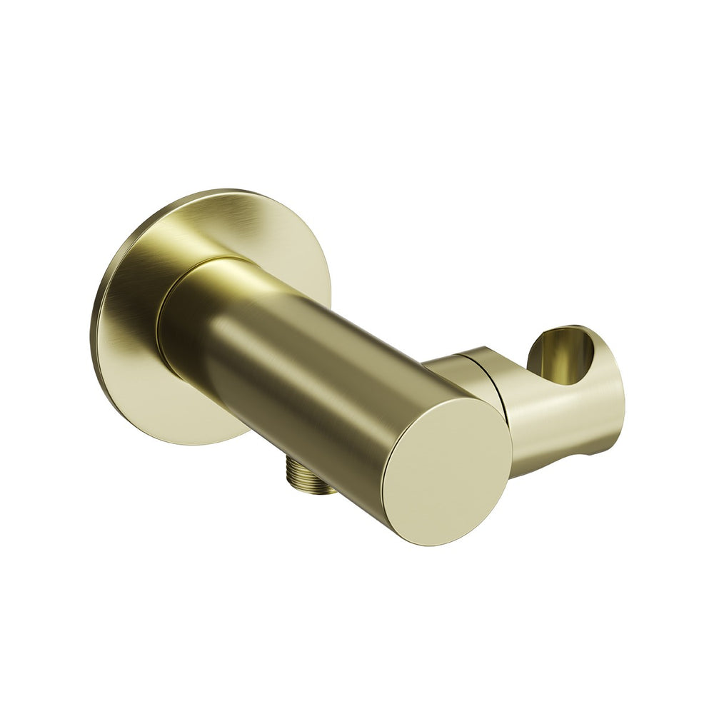 SPIN Shower Elbow with Hand Shower Bracket Brushed Champagne Gold