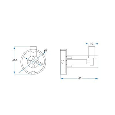 SPIN Metal Shower Shelf Brushed Nickel