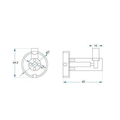 SPIN Metal Shower Shelf Gunmetal