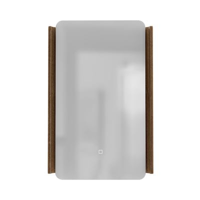 LORENZO Rectangle LED Mirror Walnut 600x900mm