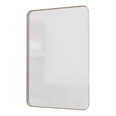 EDEN Rectangle Mirror w/ Brushed Nickel 45mm Frame 600x900mm