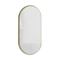 ORBIT Oval Mirror w/ Brushed Champagne Gold 45mm Frame 450x900mm