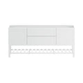 OLIVER Freestanding Vanity 1800mm Matte White, front view