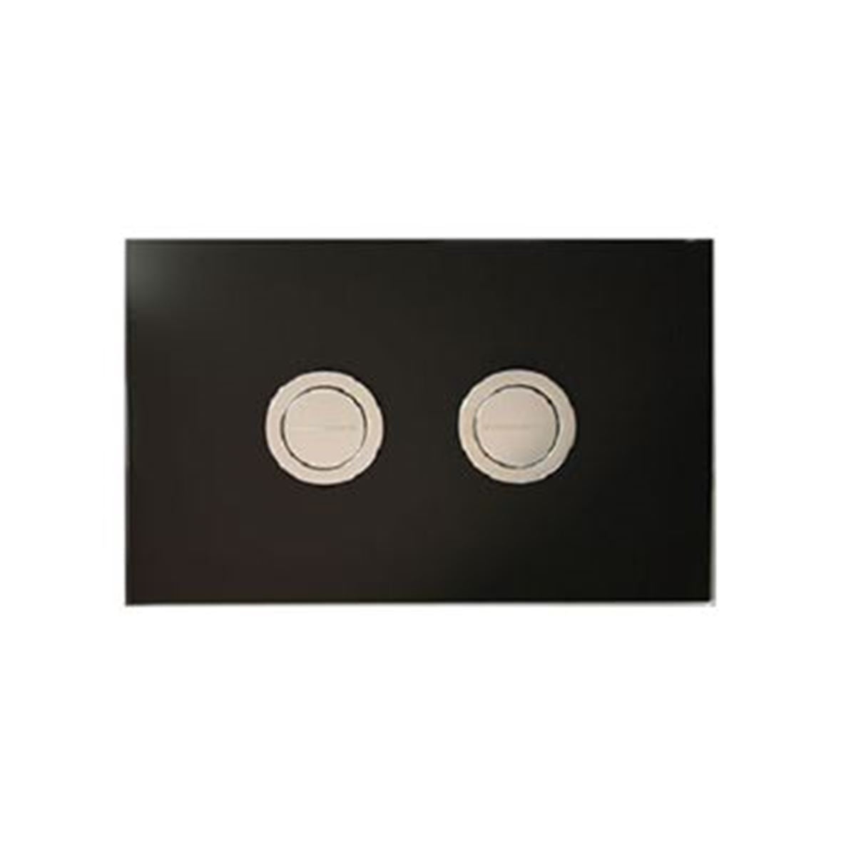 Push Plate for Pneumatic Cistern Black Glass 232x148mm