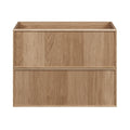 JASPER Wall Hung Vanity 750mm White Oak Timber Veneer, front view
