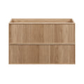 JASPER Wall Hung Vanity 900mm White Oak Timber Veneer, front view