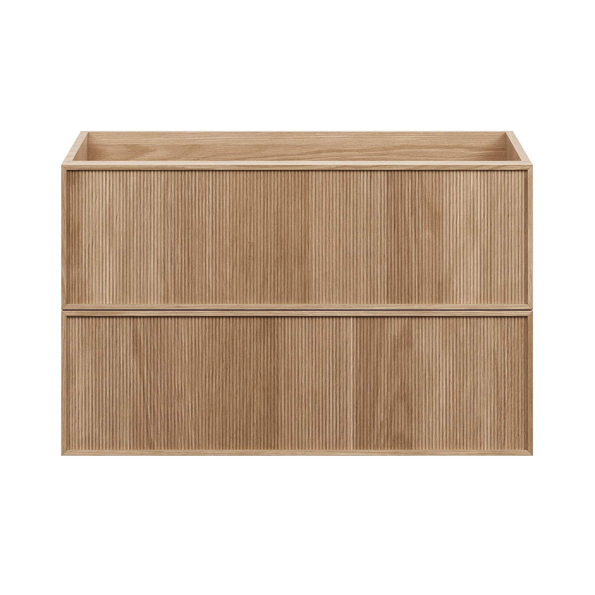 JASPER Wall Hung Vanity 900mm White Oak Timber Veneer, front view