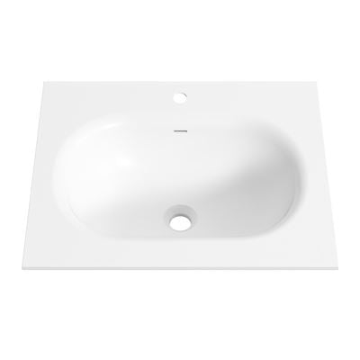 KIRRA Vanity Top, w/ Integrated Basin w/ Overflow 600mm Matte White
