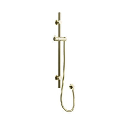ELEMENTS Single Shower Rail with External Water Inlet Brushed Champagne Gold
