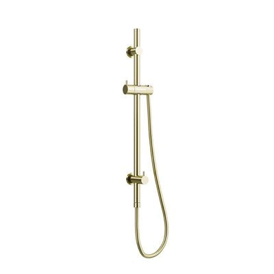 ELEMENTS Universal Water Inlet Shower Rail with Diverter Brushed Champagne Gold