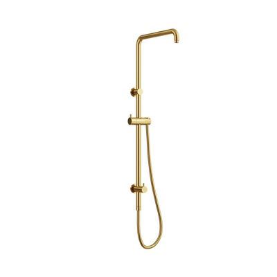 ELEMENTS Square Shower Rail with Universal Water Inlet Brushed Champagne Gold