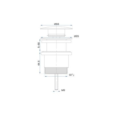 Universal Dome Pop Up Waste Gloss White 40mm