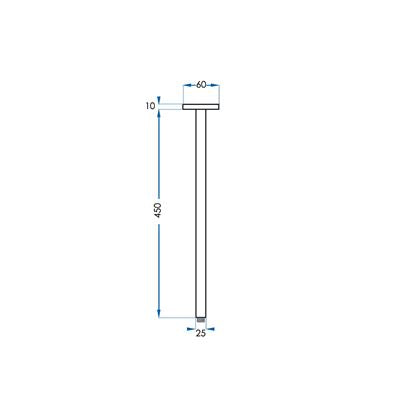 SPIN Ceiling Dropper Titanium Bronze 450mm