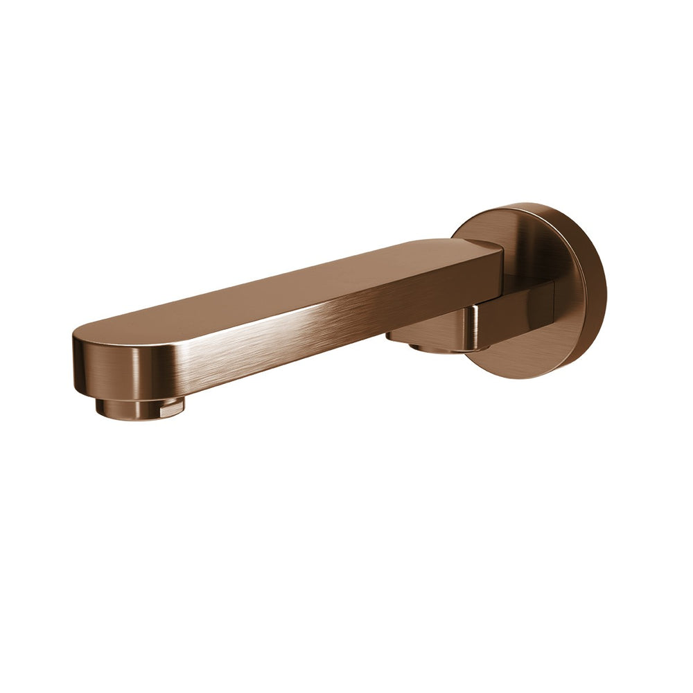 OMEGA In Wall Swivel Bath Spout Titanium Bronze 220mm