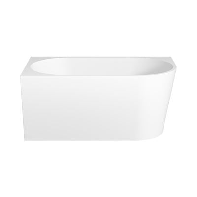 FLOW Corner Bath LHS with Overflow Matte White 1300mm