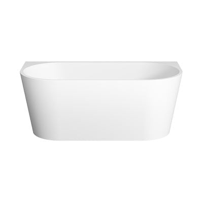 SPIN NEO Back to Wall Bath with Overflow Matte White 1500mm