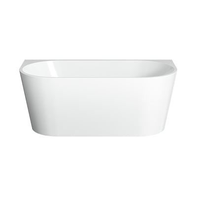 SPIN NEO Back to Wall Bath with Overflow Gloss White 1500mm
