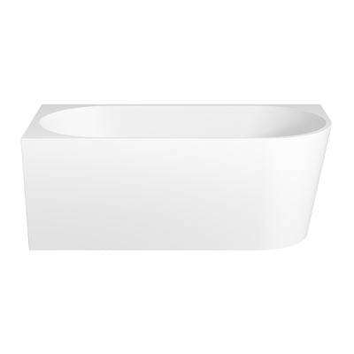FLOW Corner Bath LHS with Overflow Matte White 1500mm