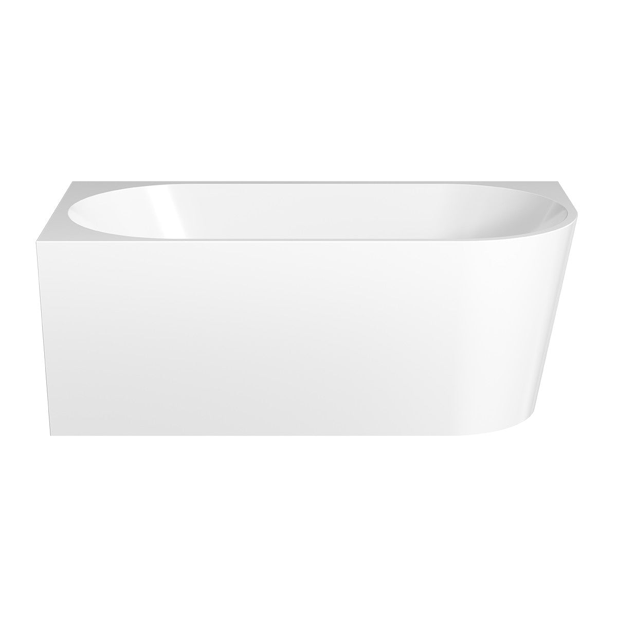 FLOW Corner Bath LHS with Overflow Gloss White 1500mm
