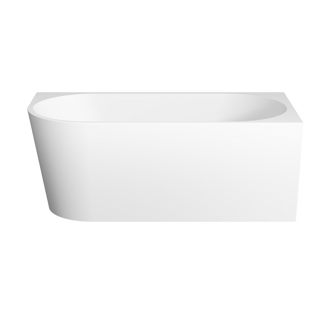 FLOW Corner Bath RHS with Overflow Matte White 1500mm