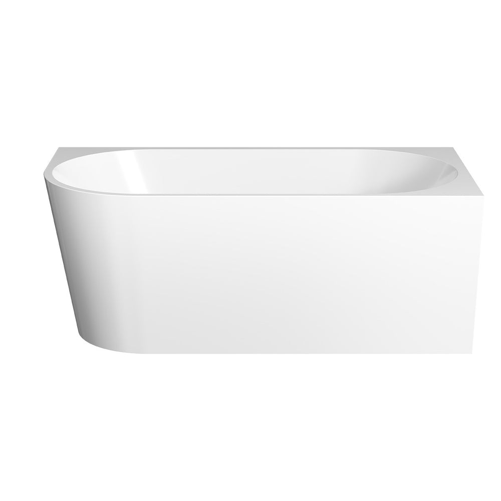 FLOW Corner Bath RHS with Overflow Gloss White 1500mm