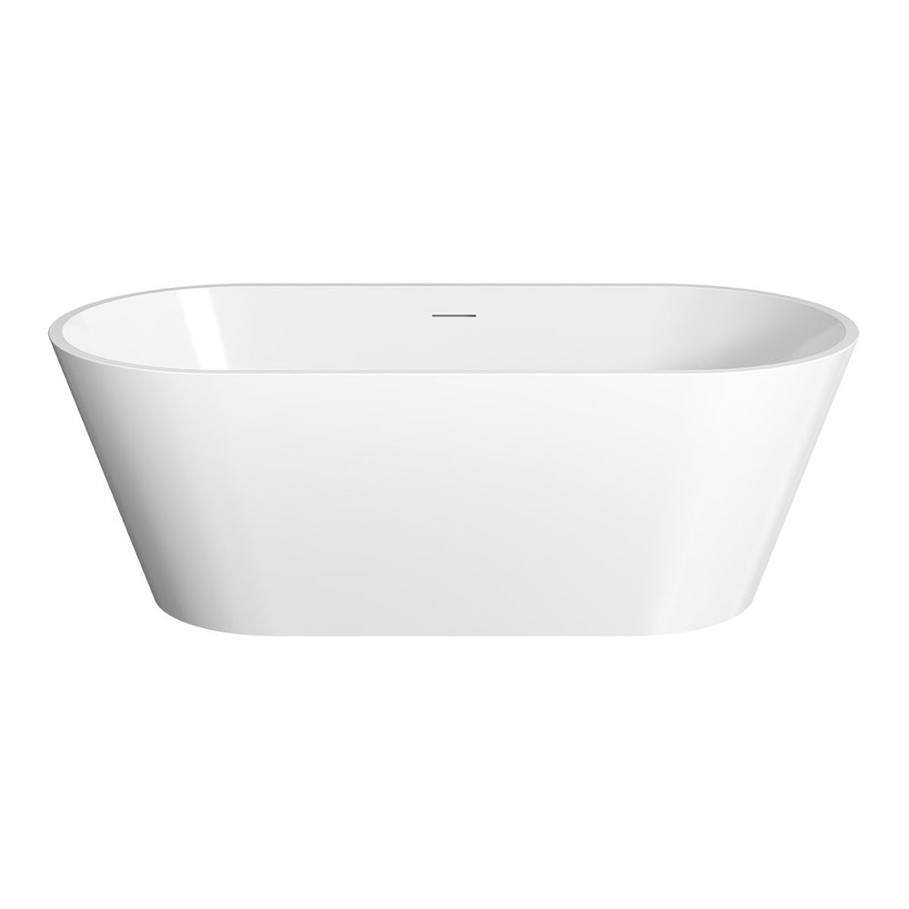 JASPER Freestanding Bath with Overflow Gloss White 1700mm