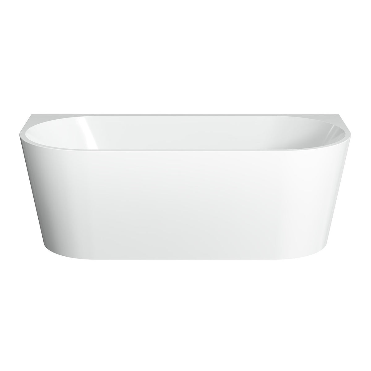 SPIN NEO Back to Wall Bath with Overflow Gloss White 1700mm
